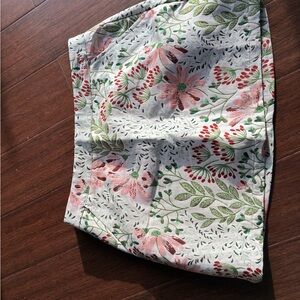 Pink Lily Botanical Patterned Tapestry Fabric Skort
